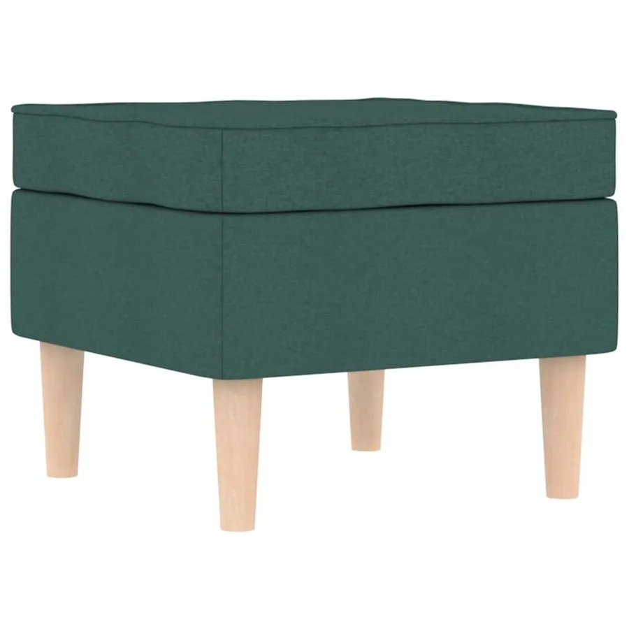 Fauteuil avec repose-pied Vert foncé Tissu - 8