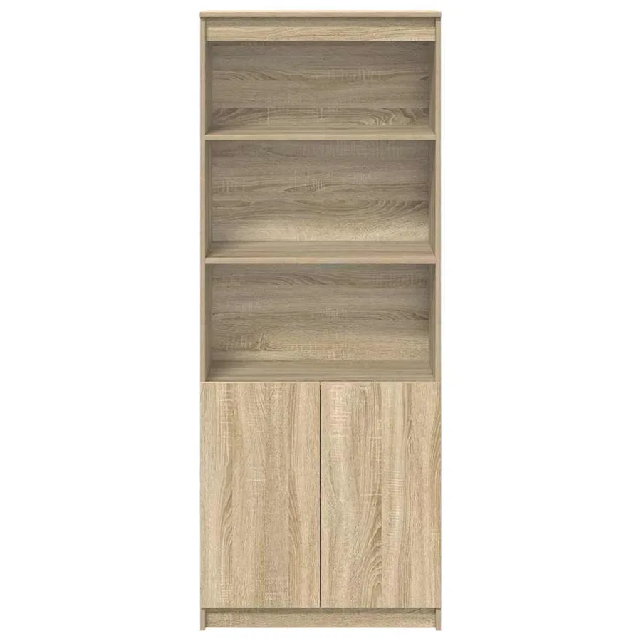 Buffet haut chêne sonoma 70x35x180 cm bois d'ingénierie - 6