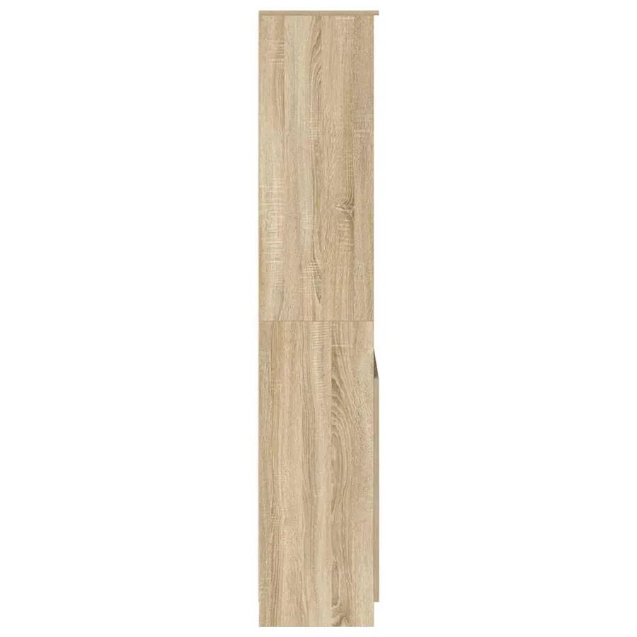 Buffet haut chêne sonoma 70x35x180 cm bois d'ingénierie - 7
