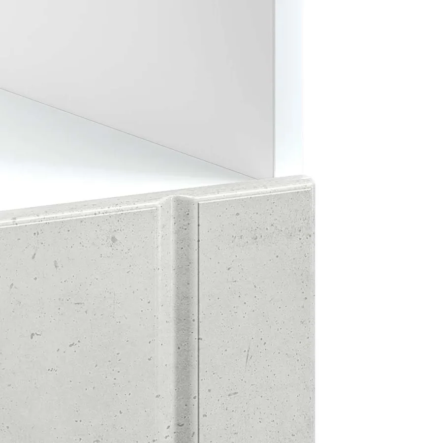 Armoire de four Lucca gris béton bois ingénierie - 8