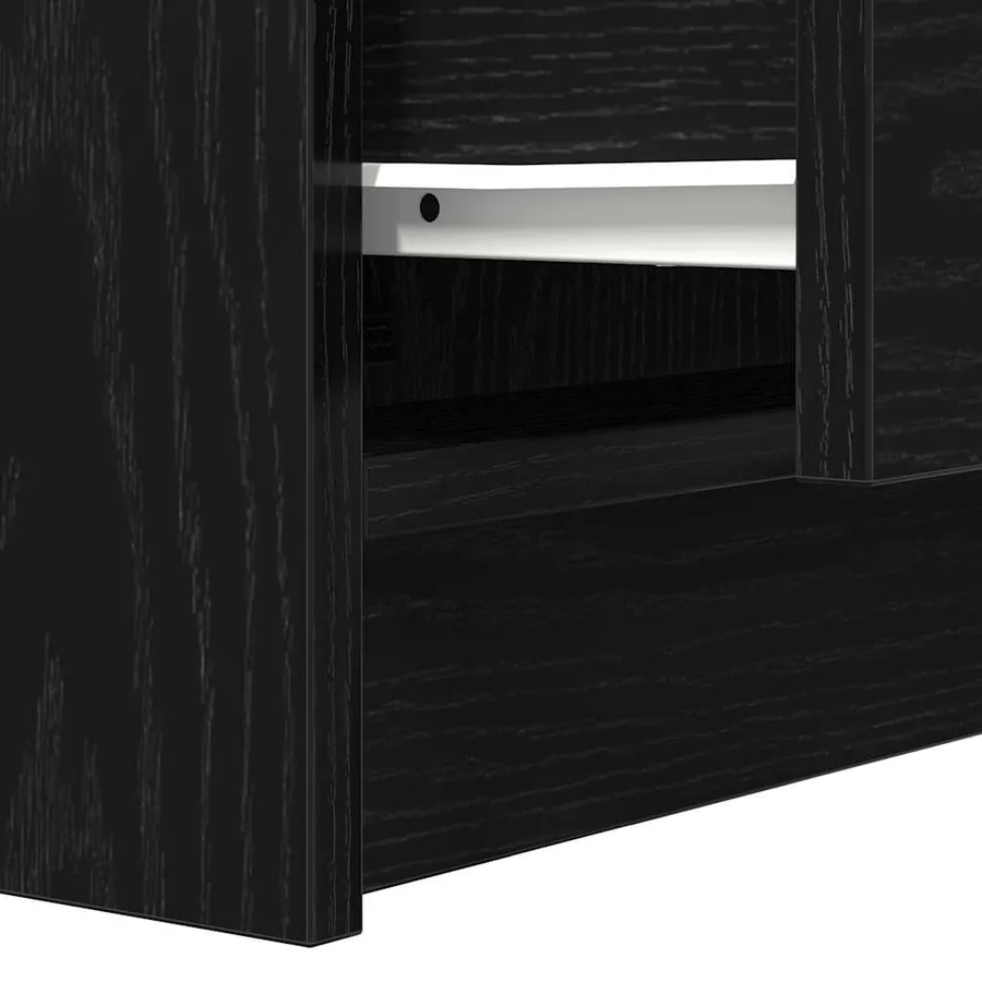 Tables de chevet avec 2 tiroirs 2 pcs chêne noir 38x34x80 cm - 11