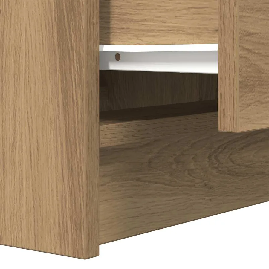 Tables de chevet 2 tiroirs 2 pcs chêne artisanal 38x34x80 cm - 11