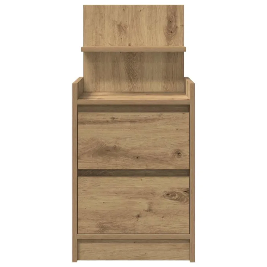 Tables de chevet 2 tiroirs 2 pcs chêne artisanal 38x34x80 cm - 7