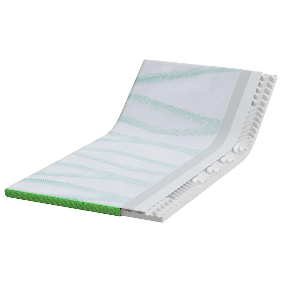 Surmatelas Blanc et vert 90 x 190 cm Tissu Jacquard - 3