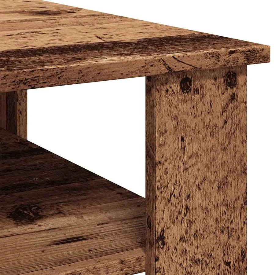 Table basse vieux bois 60x60x42 cm bois d'ingénierie - 7