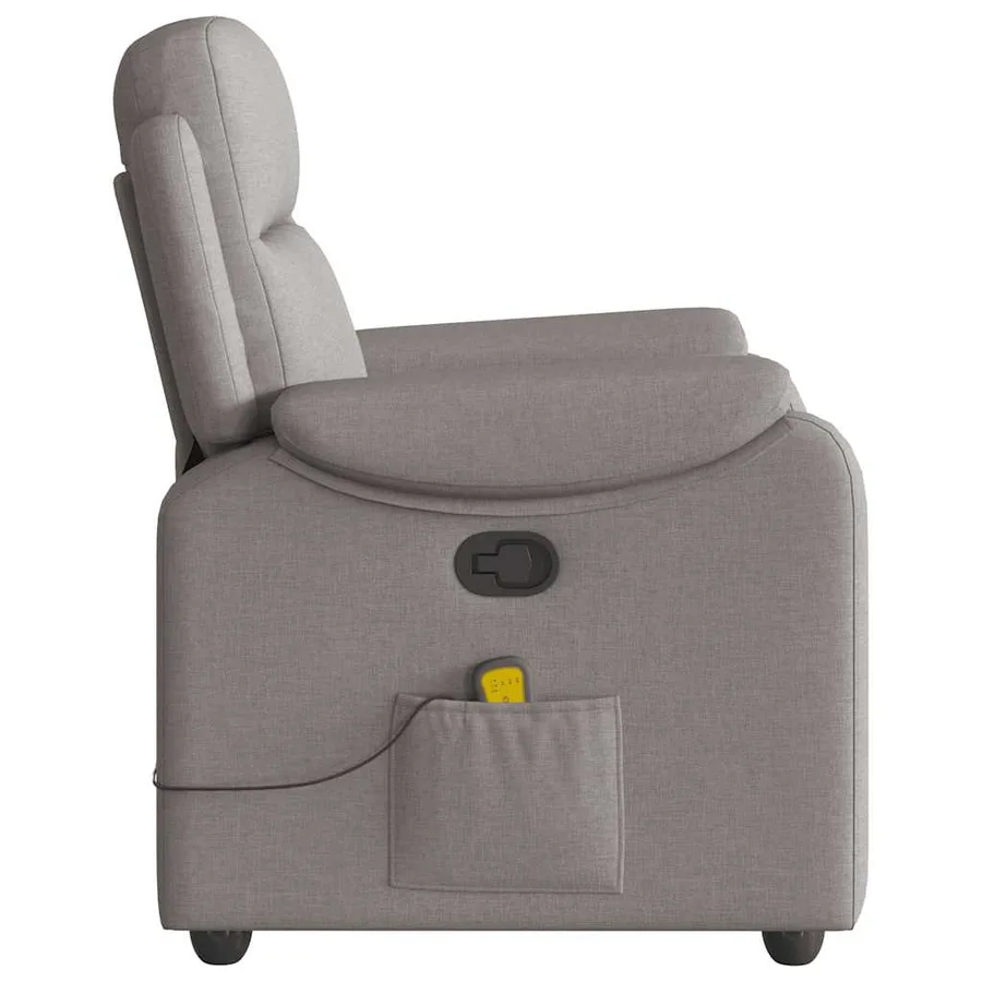 Fauteuil de massage inclinable Taupe Tissu - 4