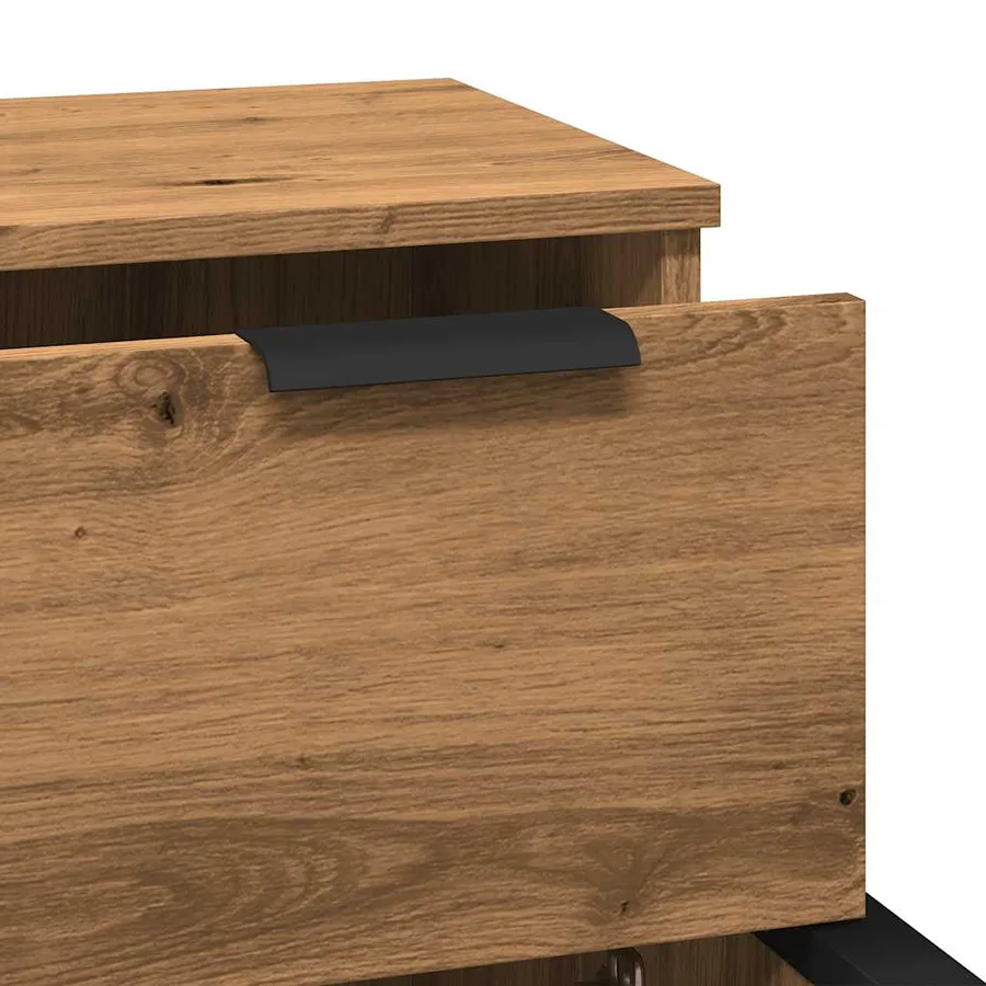 Buffets 2 pcs chêne artisanal 30x30x70 cm bois d'ingénierie - 7