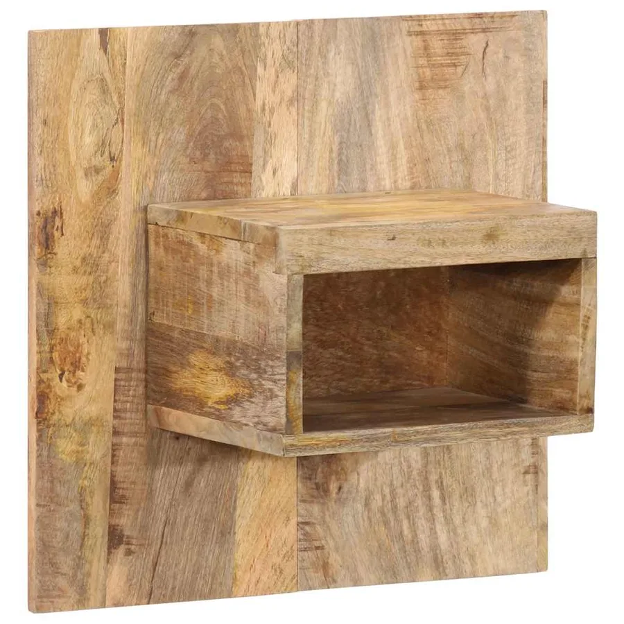 Table de chevet 50x27x50 cm bois massif de manguier brut - 11