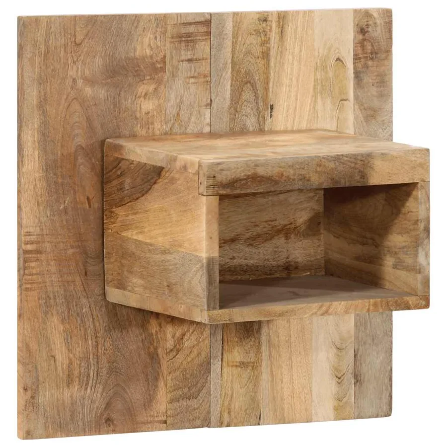 Table de chevet 50x27x50 cm bois massif de manguier brut - 12