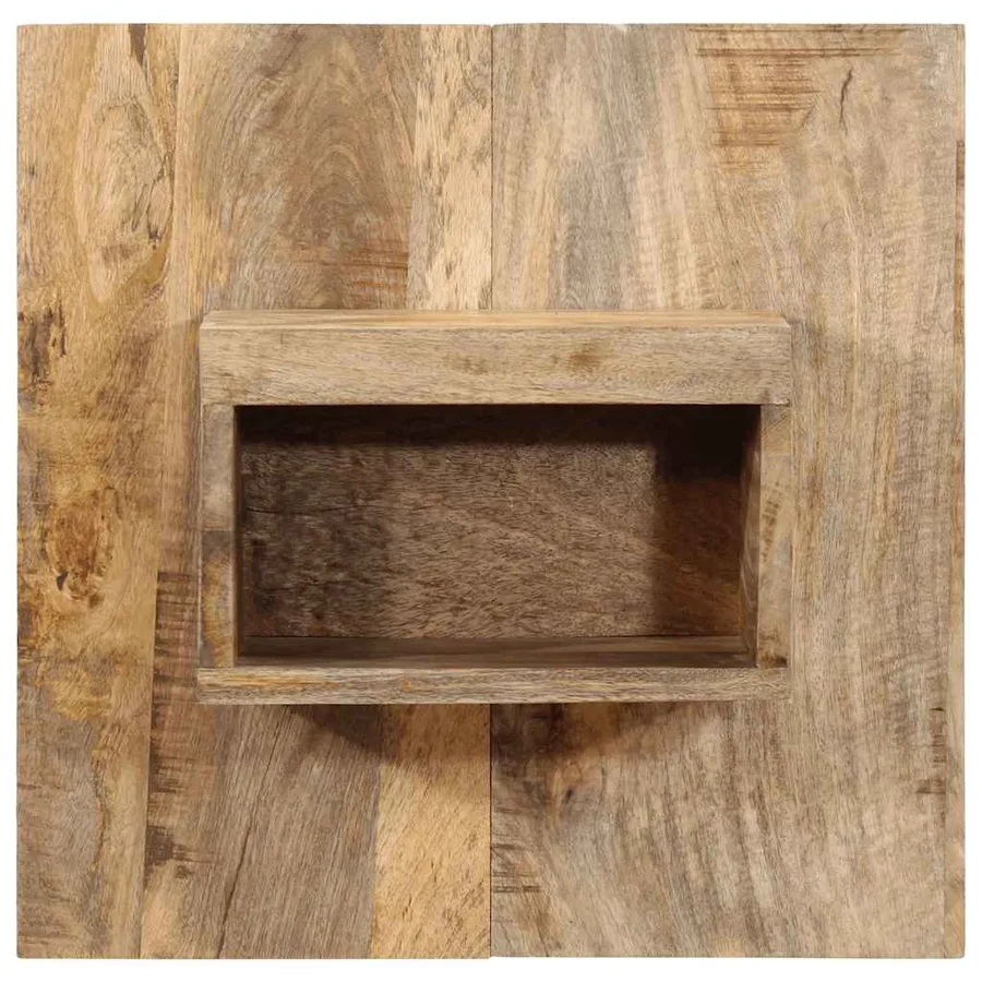 Table de chevet 50x27x50 cm bois massif de manguier brut - 2
