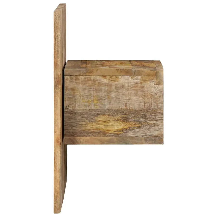 Table de chevet 50x27x50 cm bois massif de manguier brut - 3