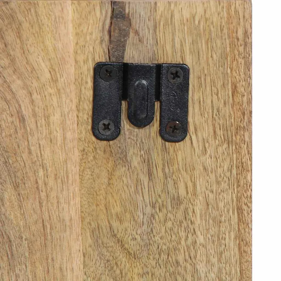 Table de chevet 50x27x50 cm bois massif de manguier brut - 6