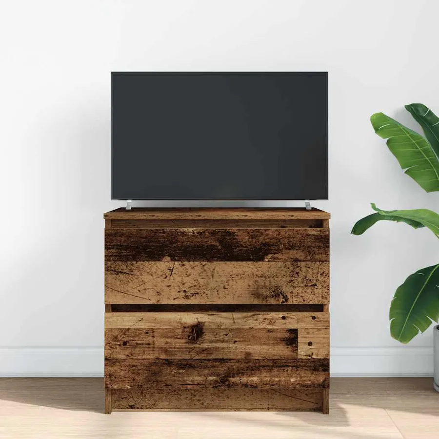 Meuble TV vieux bois 60x35x54 cm bois d'ingénierie - 3