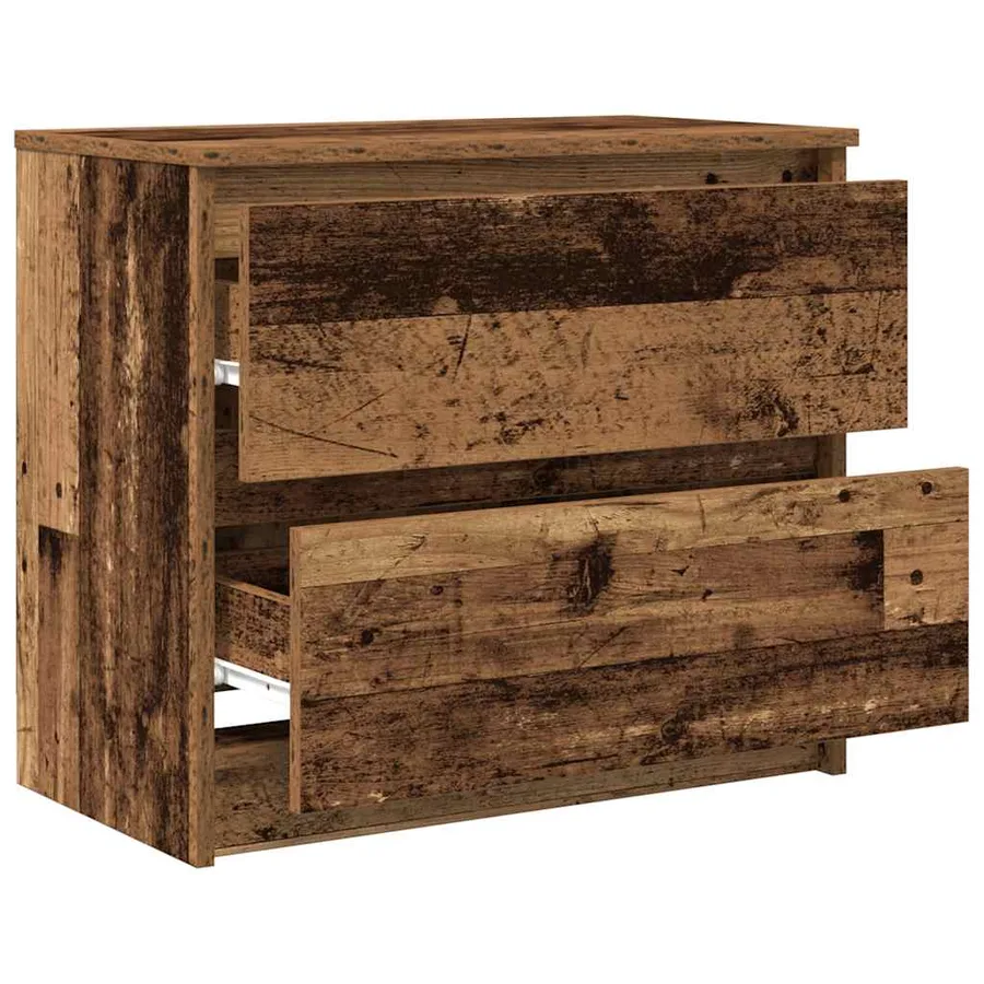 Meuble TV vieux bois 60x35x54 cm bois d'ingénierie - 5