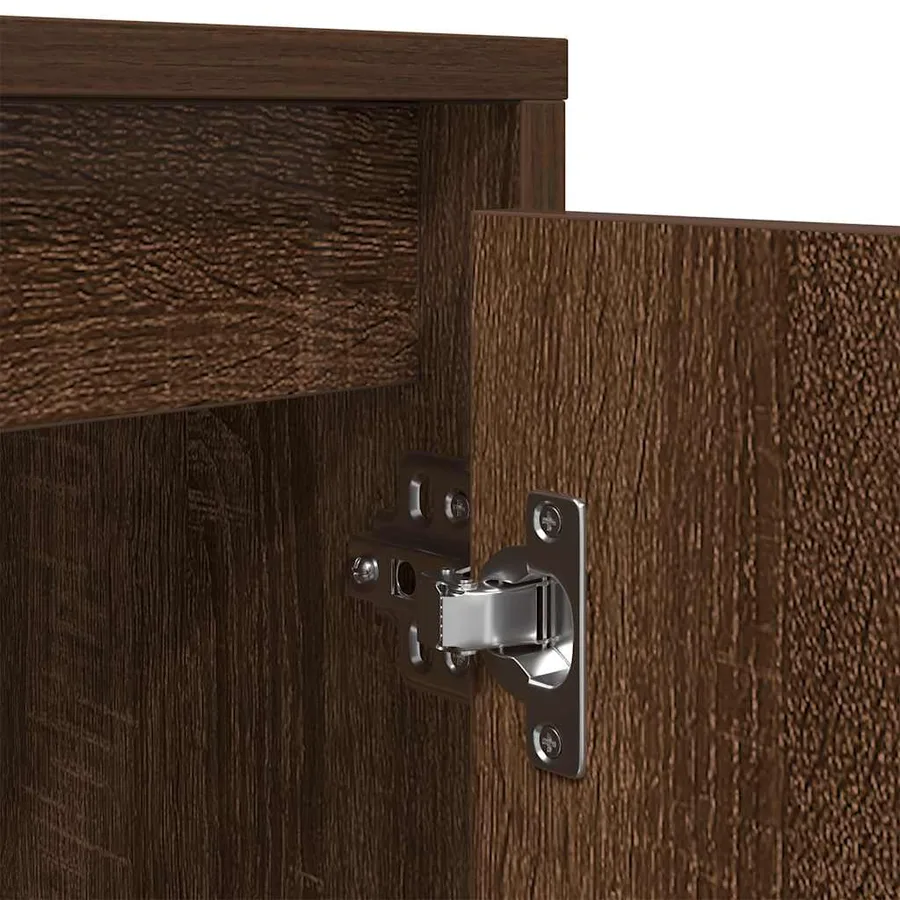 Meuble TV avec lumières LED chêne marron 100x41x50 cm - 11