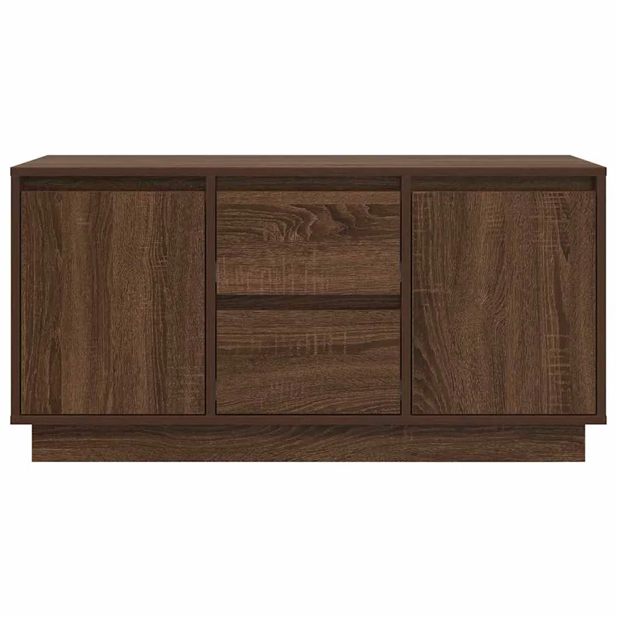Meuble TV avec lumières LED chêne marron 100x41x50 cm - 7