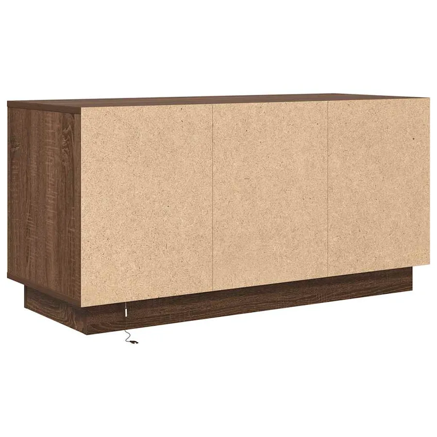 Meuble TV avec lumières LED chêne marron 100x41x50 cm - 9