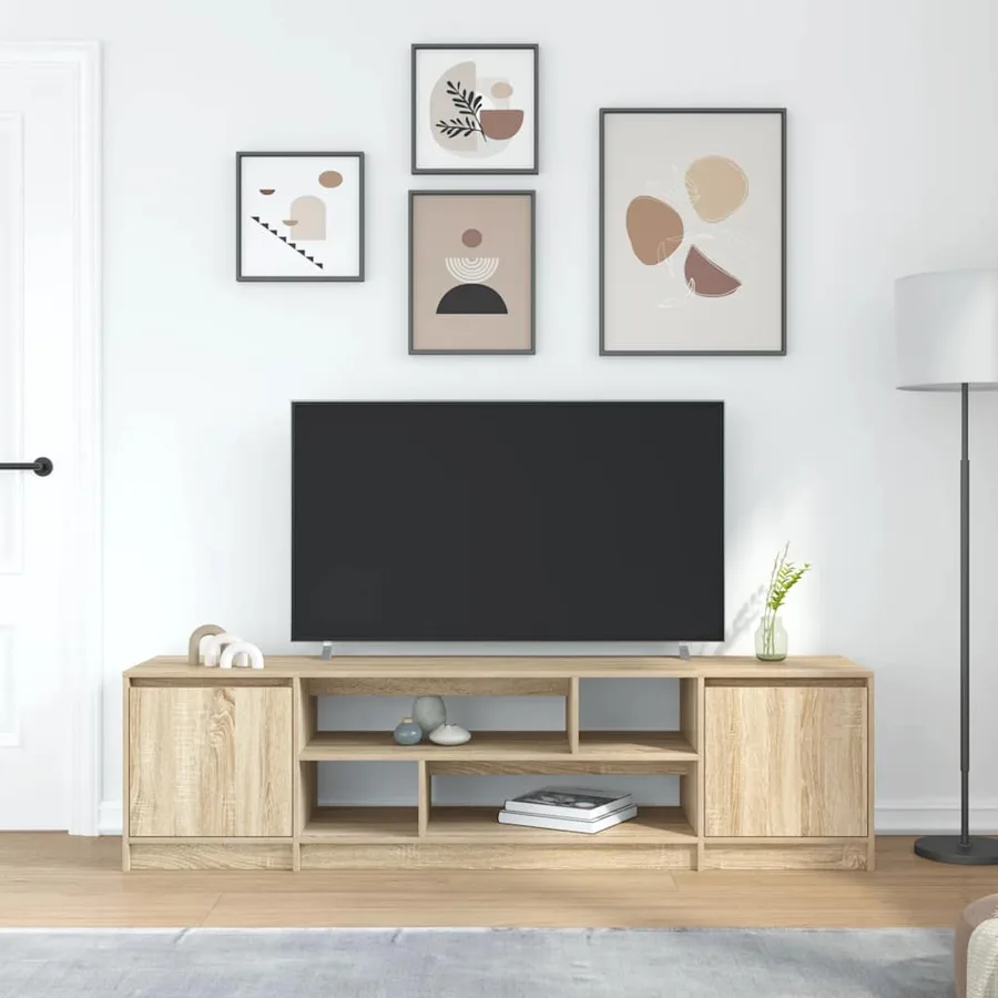 Meuble TV chêne sonoma 188,5x41x50 cm bois d'ingénierie - 3