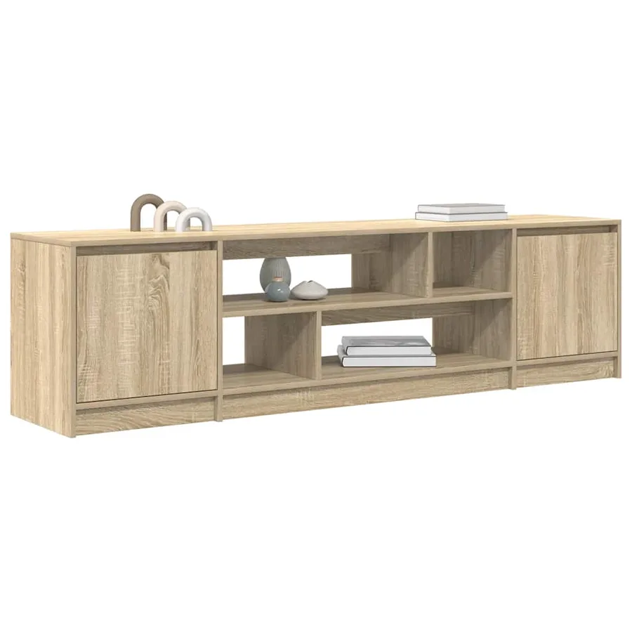 Meuble TV chêne sonoma 188,5x41x50 cm bois d'ingénierie - 4