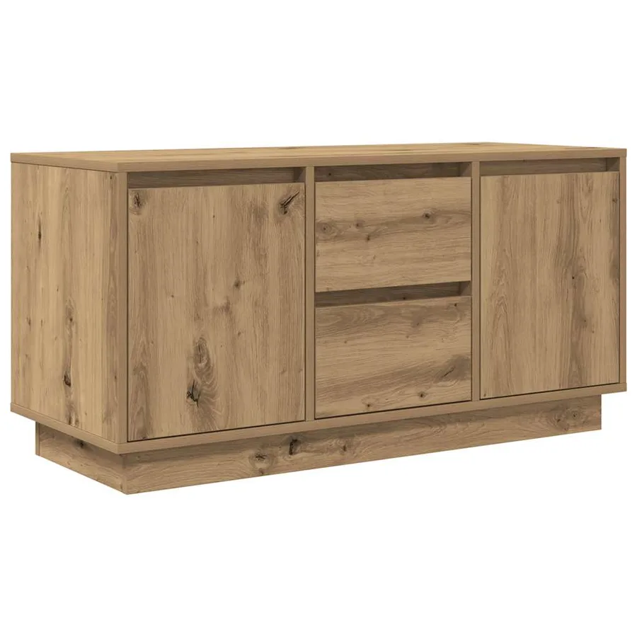 Meuble TV avec éclairages LED chêne artisanal 100x41x50 cm - 3