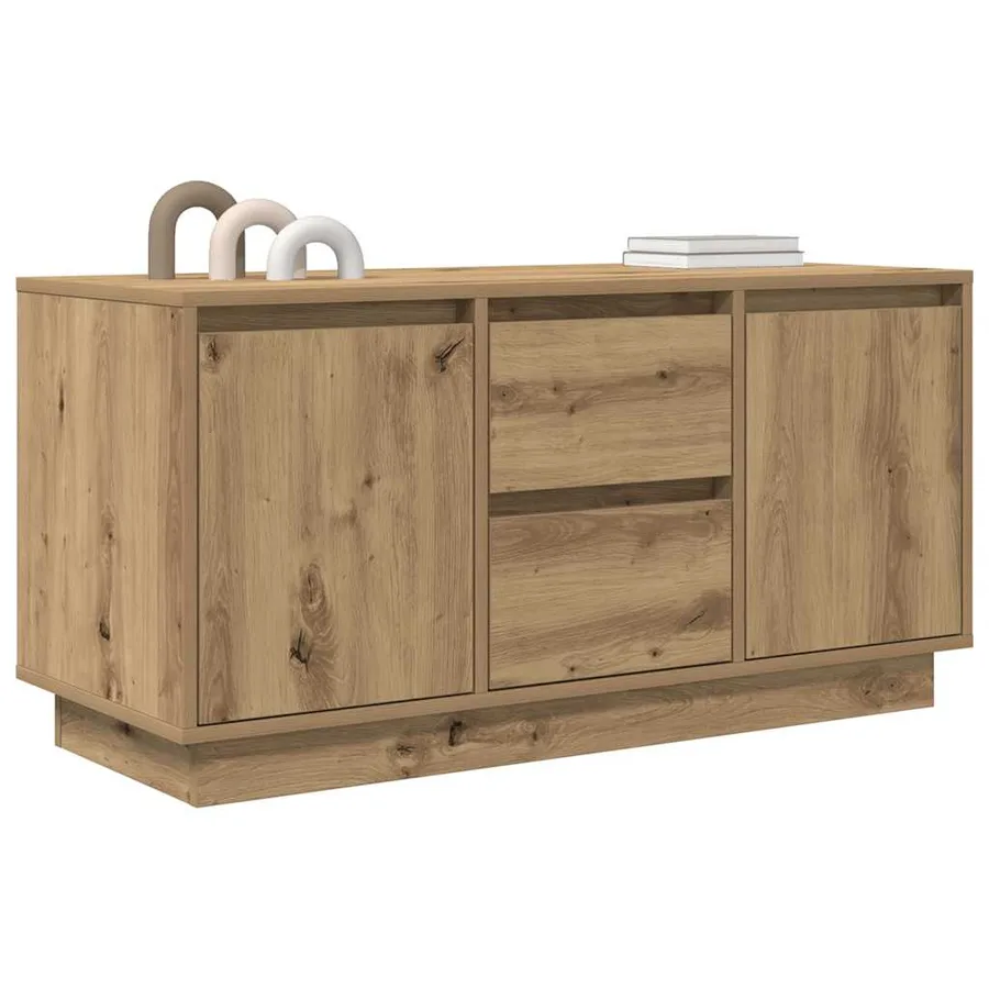 Meuble TV avec éclairages LED chêne artisanal 100x41x50 cm - 5