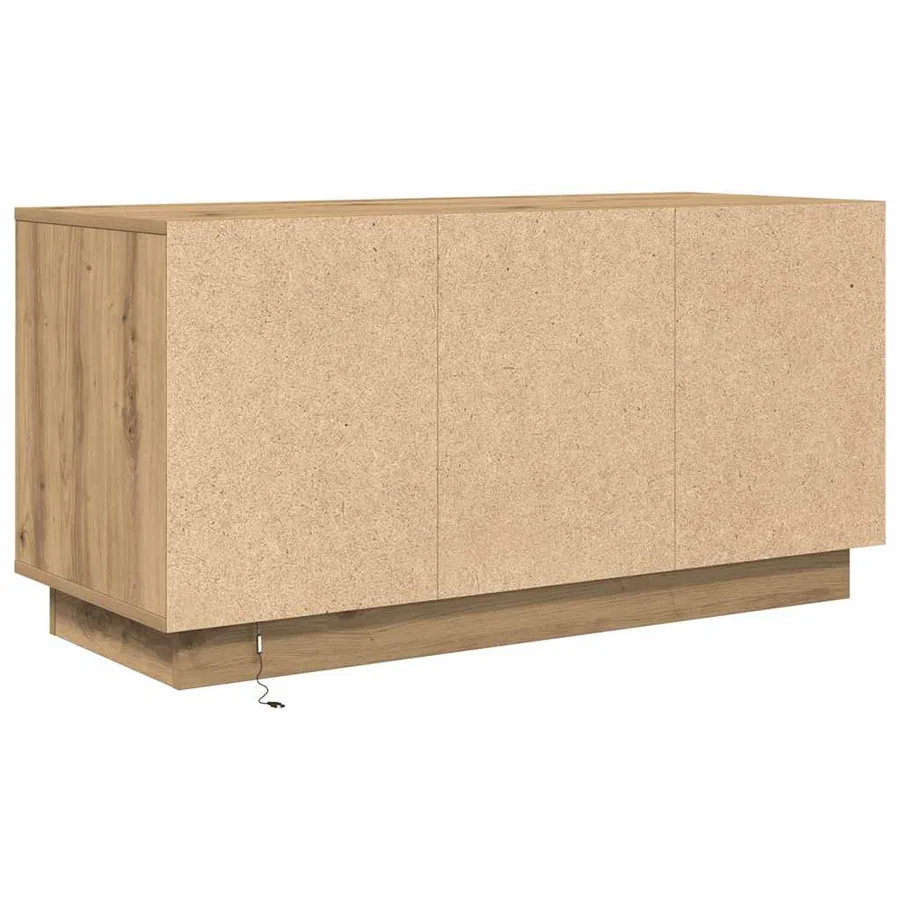 Meuble TV avec éclairages LED chêne artisanal 100x41x50 cm - 9