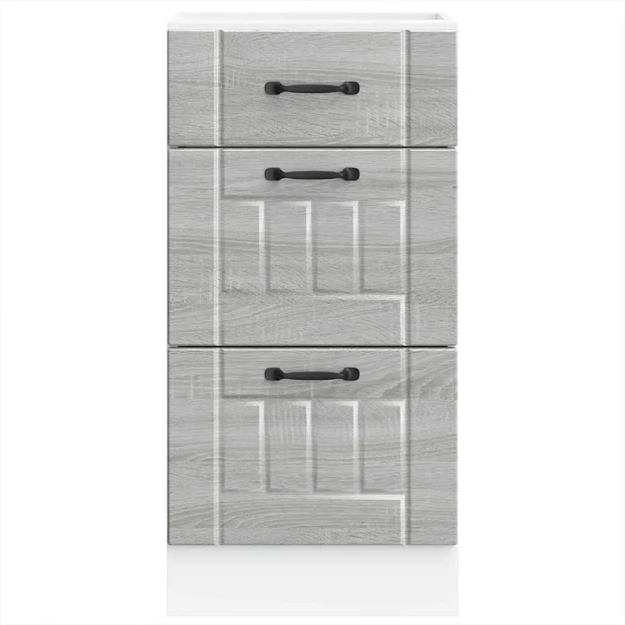 Armoire de cuisine Lucca sonoma gris bois ingénierie - 4