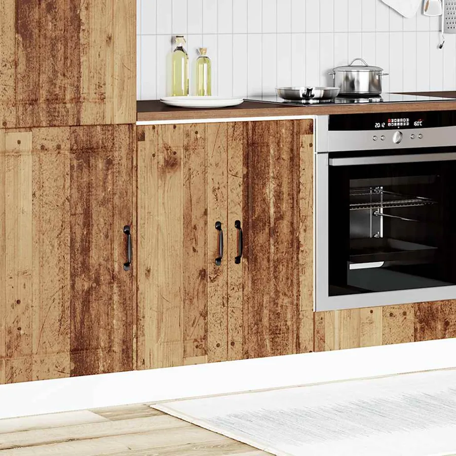 Meuble de base de lavabo Lucca vieux bois bois d'ingénierie - 2