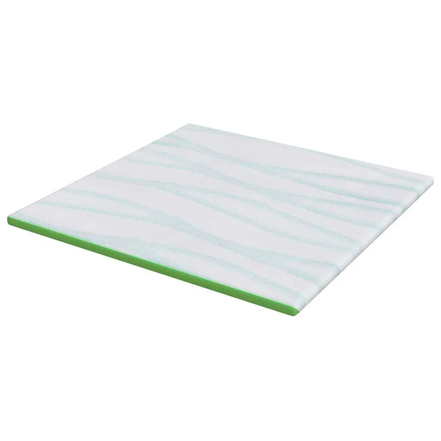 Surmatelas Blanc et vert 200 x 200 cm Tissu Jacquard - 5