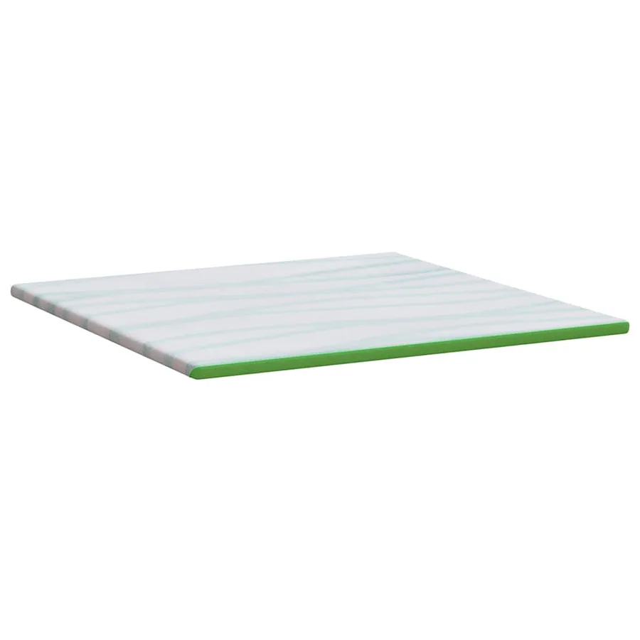 Surmatelas Blanc et vert 200 x 200 cm Tissu Jacquard - 6
