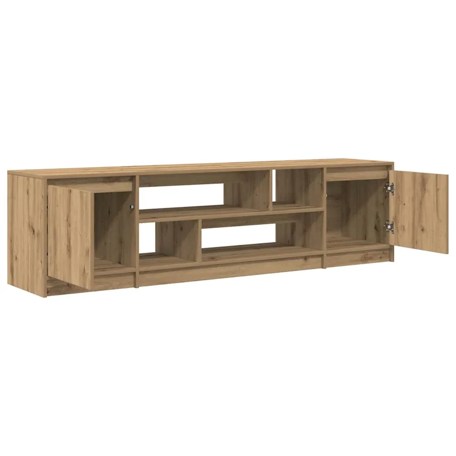 Meuble TV chêne artisanal 188,5x41x50 cm bois d'ingénierie - 5