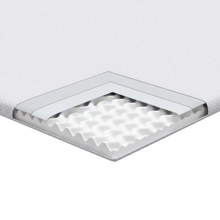 Surmatelas Blanc 140 x 200 cm Tissu Jacquard - 11