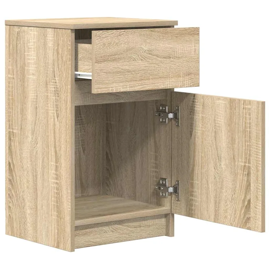Tables de chevet 2 pcs chêne sonoma 39x35x65 cm bois ingénierie - 6