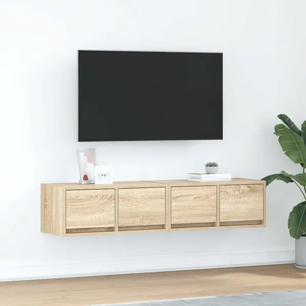 Meubles TV 2 pcs chêne sonoma 60x31x25,5 cm bois d'ingénierie