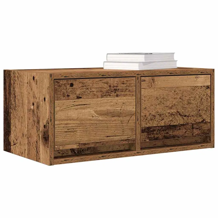 Meuble TV vieux bois 60x31x25,5 cm bois d'ingénierie - 11