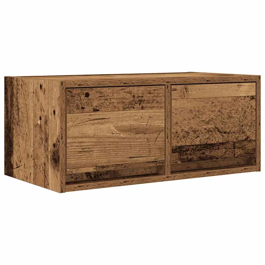 Meuble TV vieux bois 60x31x25,5 cm bois d'ingénierie - 2