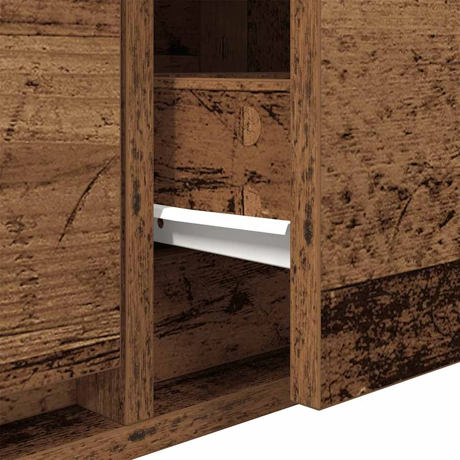 Meuble TV vieux bois 60x31x25,5 cm bois d'ingénierie - 8