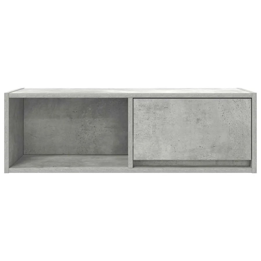 Meuble TV gris béton 80x31x25,5 cm bois d'ingénierie - 6