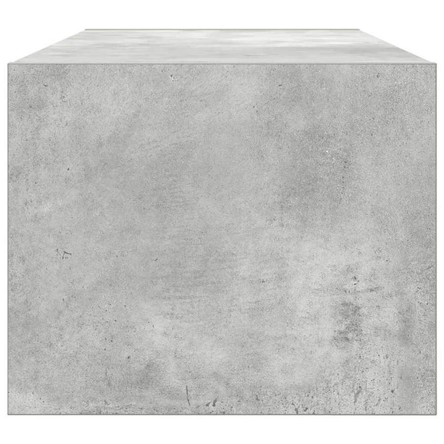 Meuble TV gris béton 80x31x25,5 cm bois d'ingénierie - 7