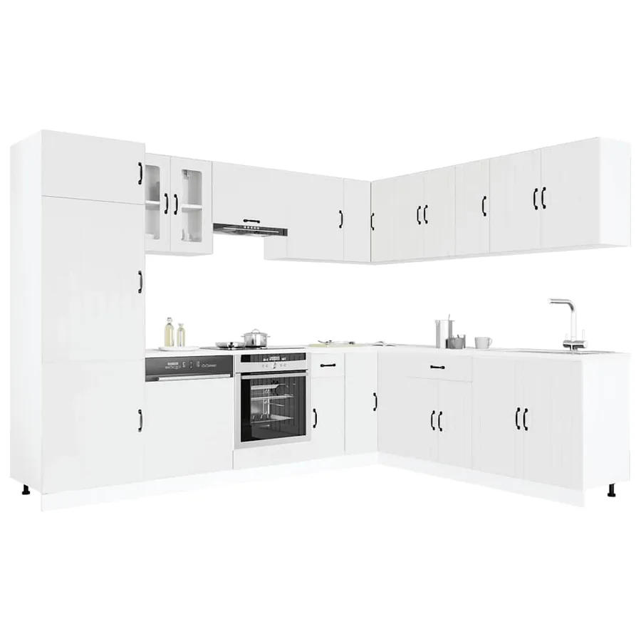 Ensemble d'armoires de cuisine 14 pcs Lucca bois d'ingénierie