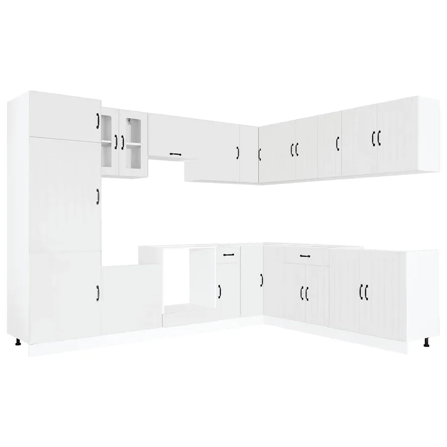 Ensemble d'armoires de cuisine 14 pcs Lucca bois d'ingénierie - 2