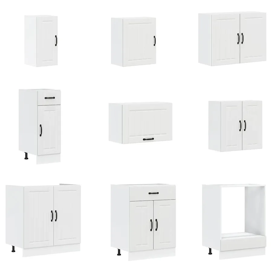Ensemble d'armoires de cuisine 14 pcs Lucca bois d'ingénierie - 4