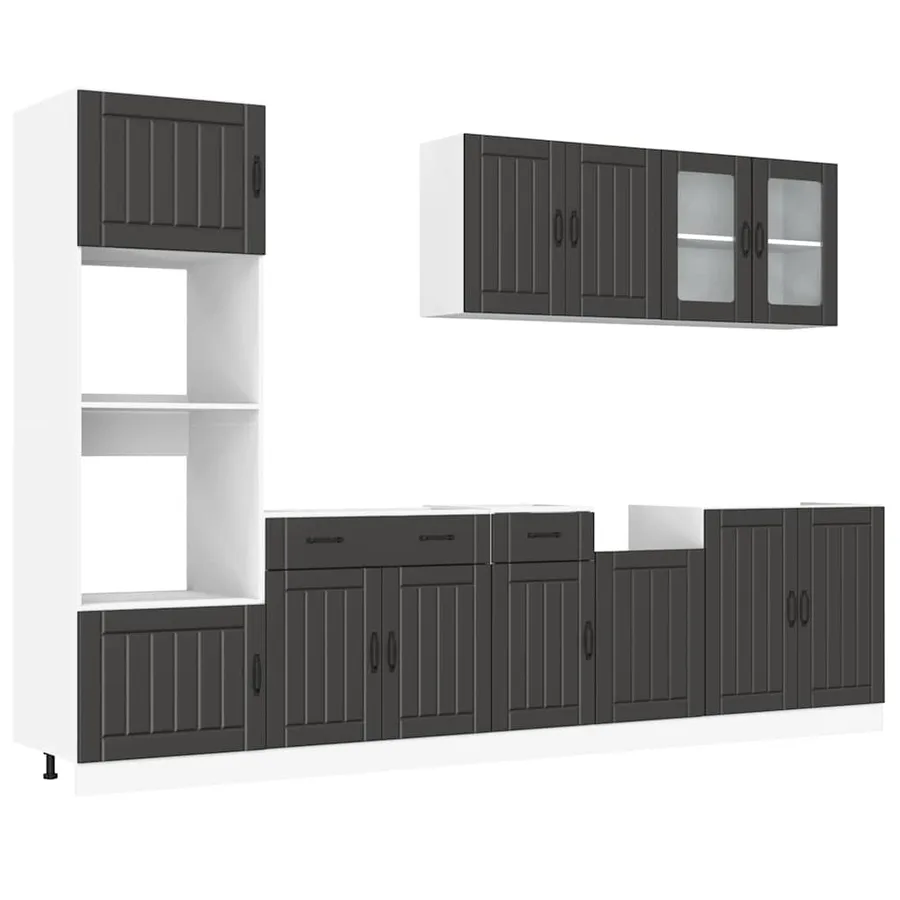 Ensemble d'armoires de cuisine 7 pcs Kalmar bois d'ingénierie - 2