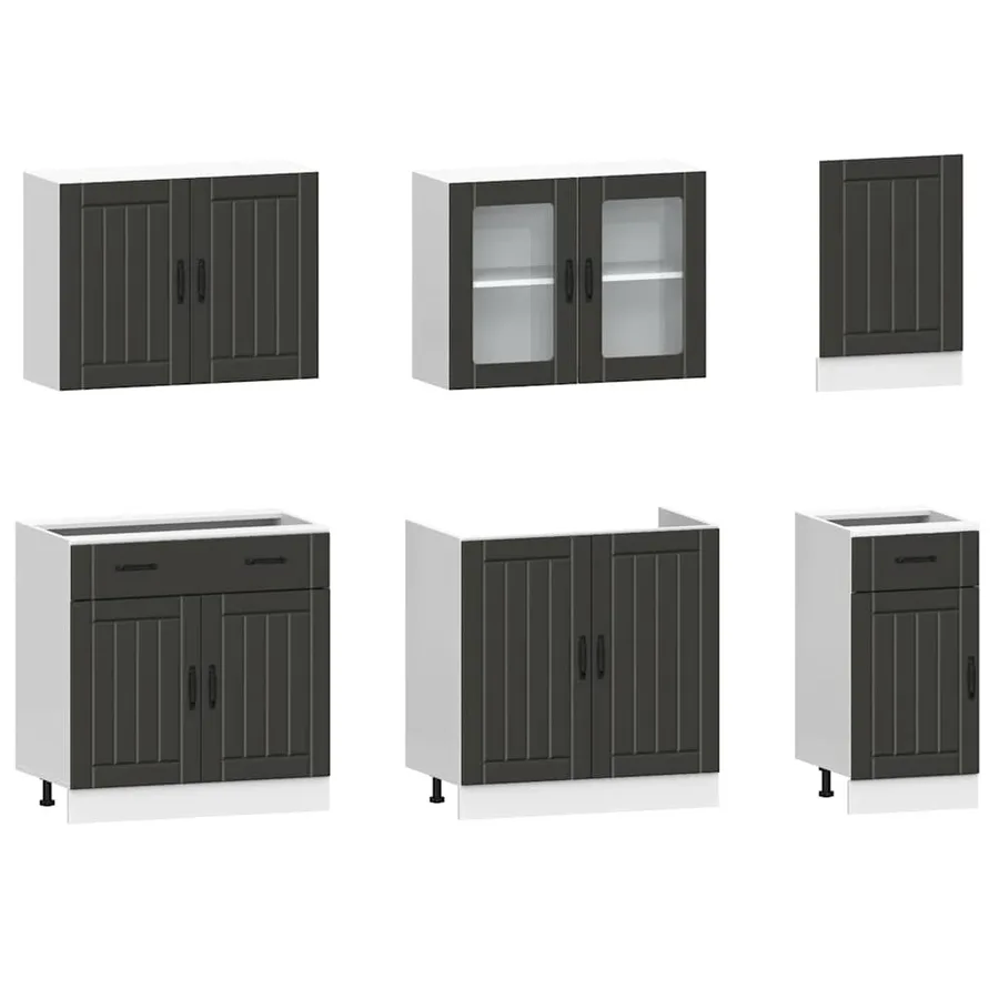 Ensemble d'armoires de cuisine 7 pcs Kalmar bois d'ingénierie - 4