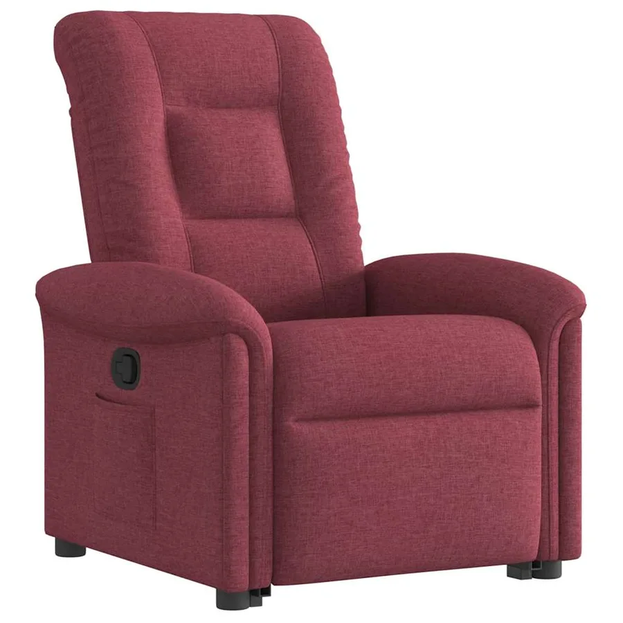 Fauteuil inclinable rouge bordeaux tissu - 3