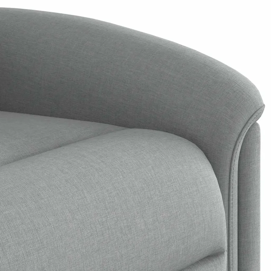 Fauteuil inclinable électrique gris clair tissu - 12