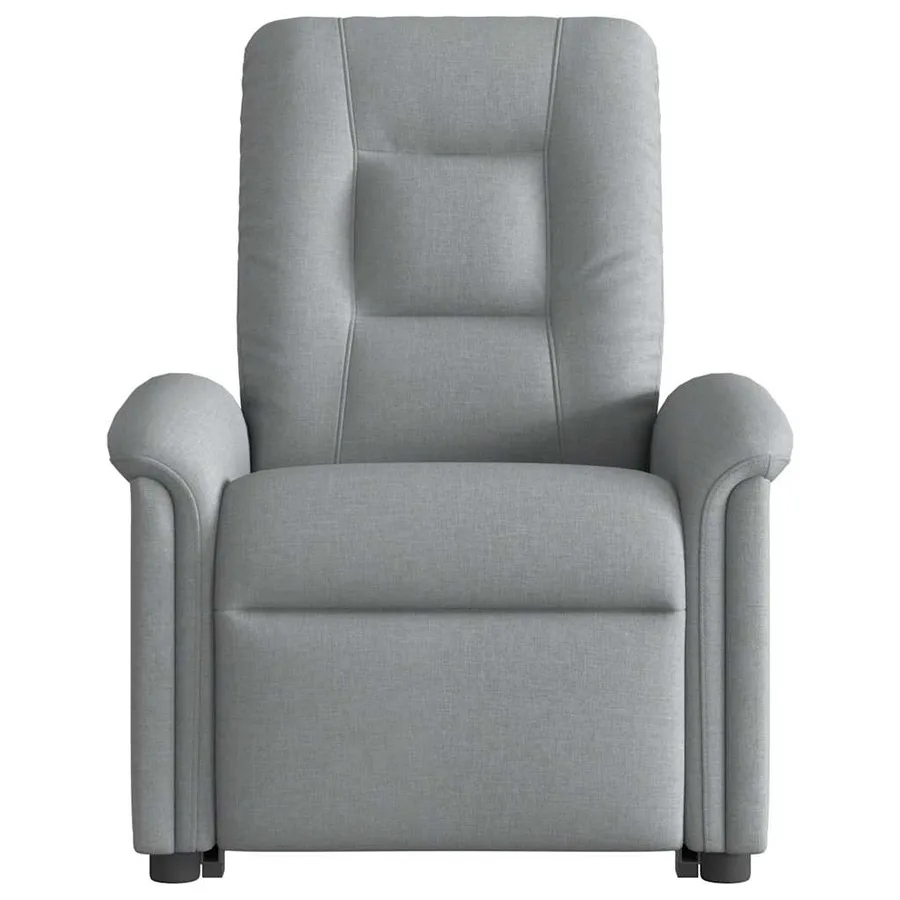 Fauteuil inclinable électrique gris clair tissu - 5