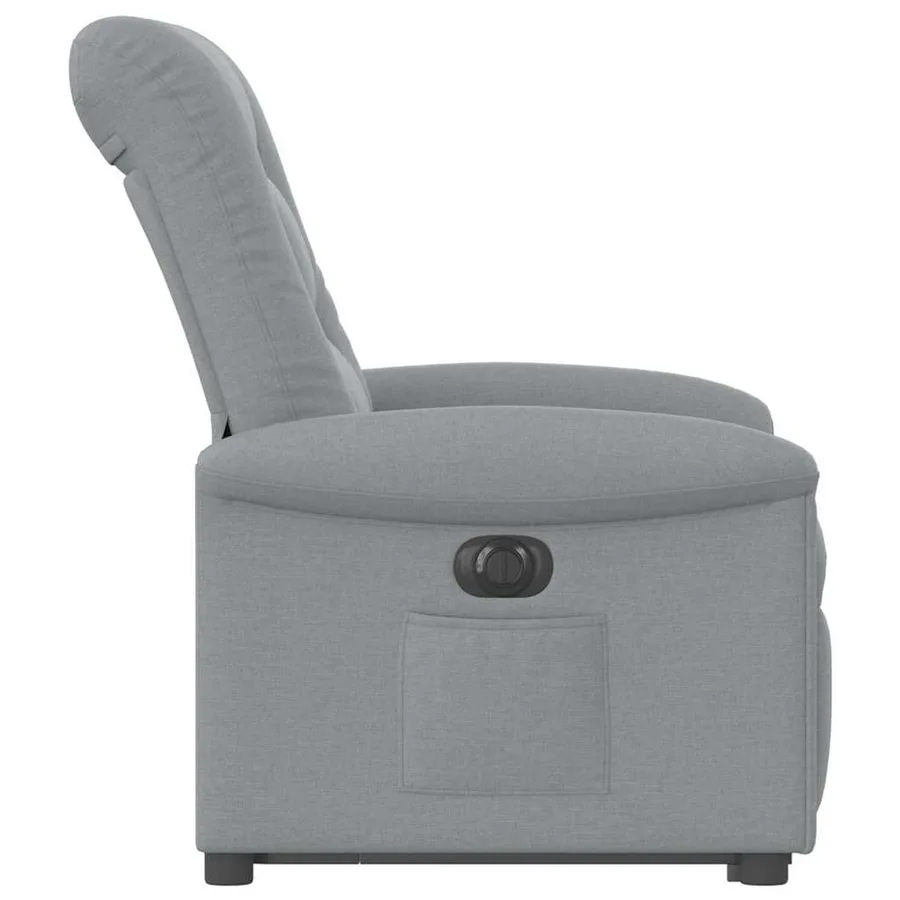 Fauteuil inclinable électrique gris clair tissu - 6