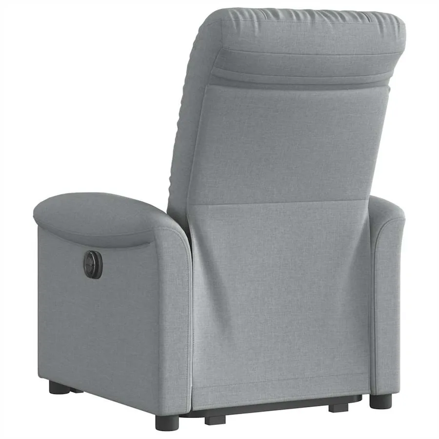 Fauteuil inclinable électrique gris clair tissu - 7