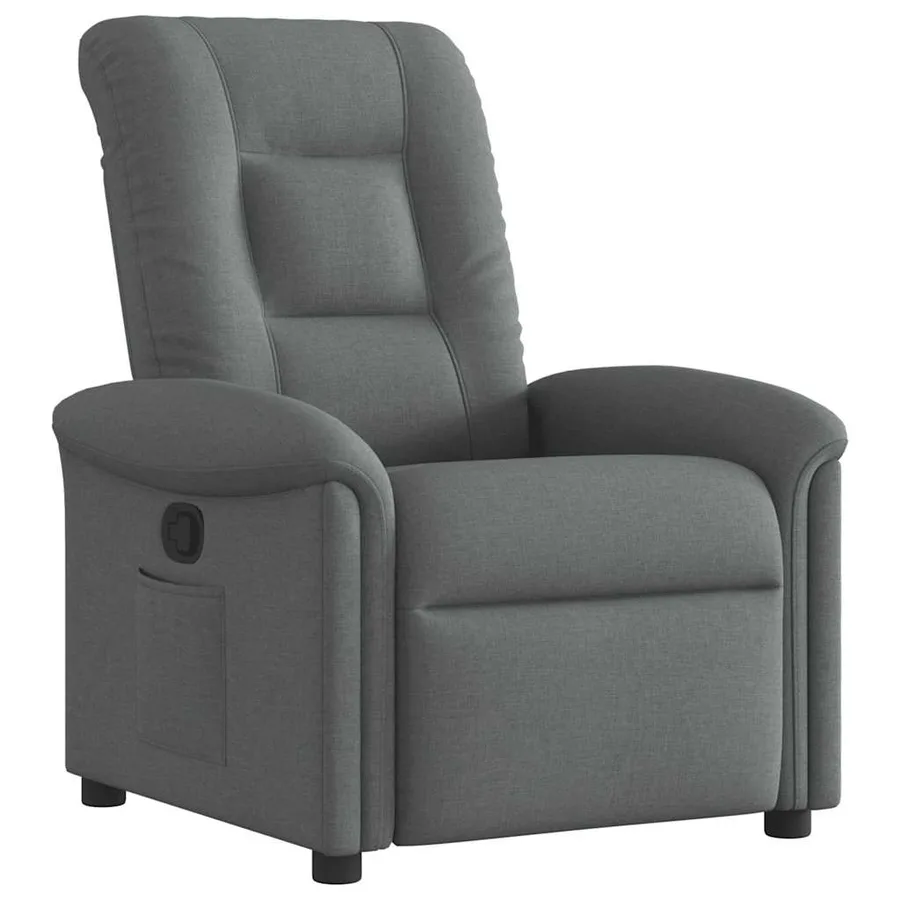 Fauteuil inclinable Gris foncé Tissu - 2
